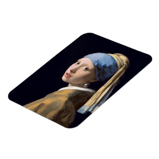 JOHANNES VERMEER - Mädchen mit Perlenohrring 1665 Magnet (Linke Seite)