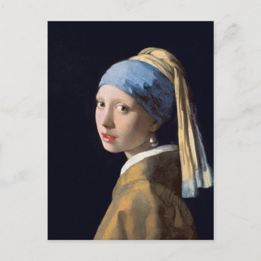 JOHANNES VERMEER - Mädchen mit Perlenohrring 1665 Postkarte (Vorderseite)