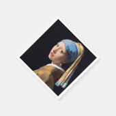JOHANNES VERMEER - Mädchen mit Perlenohrring 1665 Serviette (Ecke)