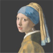 Johannes Vermeer - Mädchen mit Perlenohrring Aufkleber (Vorderseite)