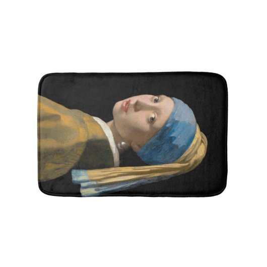 Johannes Vermeer - Mädchen mit Perlenohrring Badematte (Vorderseite)
