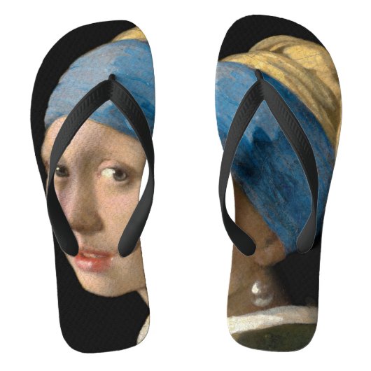 Johannes Vermeer - Mädchen mit Perlenohrring Badesandalen (Fußbett)