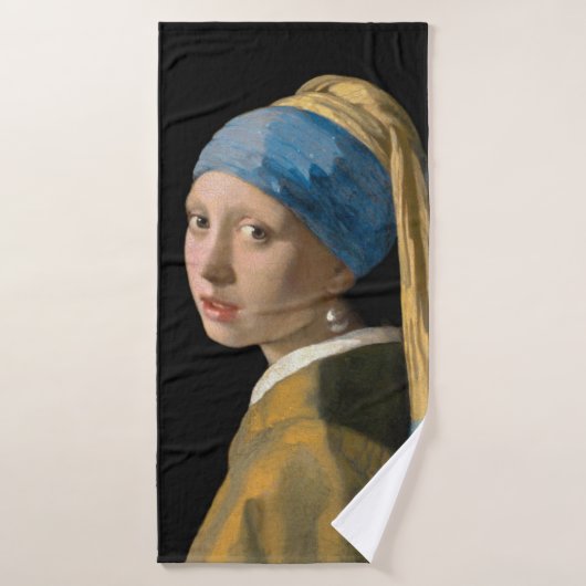 Johannes Vermeer - Mädchen mit Perlenohrring Badhandtuch Set (Badehandtuch)