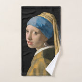 Johannes Vermeer - Mädchen mit Perlenohrring Badhandtuch Set (Handtuch)