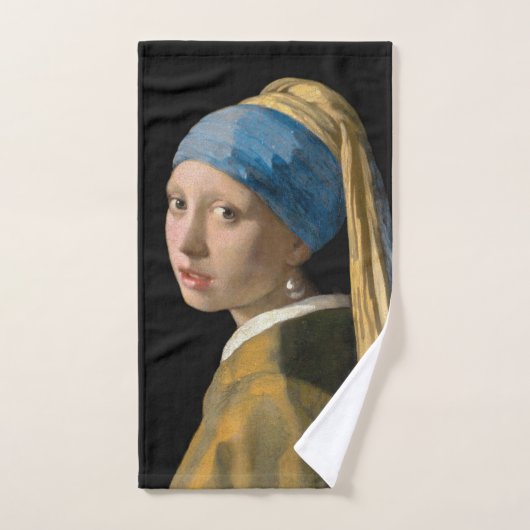 Johannes Vermeer - Mädchen mit Perlenohrring Badhandtuch Set (Handtuch)