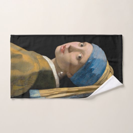 Johannes Vermeer - Mädchen mit Perlenohrring Badhandtuch Set (Handtuch)