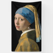 Johannes Vermeer - Mädchen mit Perlenohrring Banner (Vertikal)