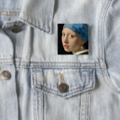 Johannes Vermeer - Mädchen mit Perlenohrring Button (Beispiel)