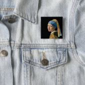 Johannes Vermeer - Mädchen mit Perlenohrring Button (Beispiel)