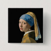 Johannes Vermeer - Mädchen mit Perlenohrring Button (Vorderseite)