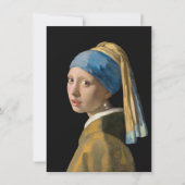 Johannes Vermeer - Mädchen mit Perlenohrring Dankeskarte (Vorderseite)