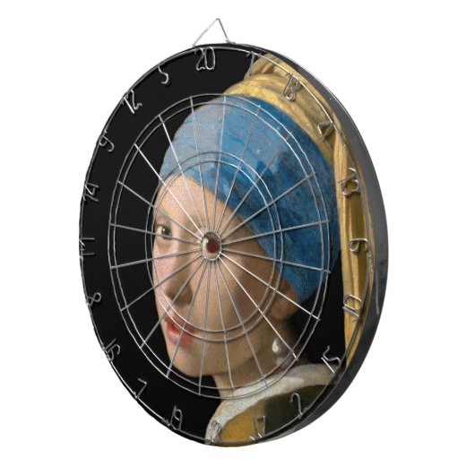 Johannes Vermeer - Mädchen mit Perlenohrring Dartscheibe (Vorderseite rechts)
