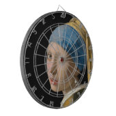 Johannes Vermeer - Mädchen mit Perlenohrring Dartscheibe (Vorderseite Links)