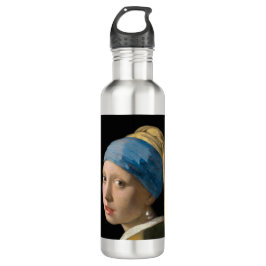 Johannes Vermeer - Mädchen mit Perlenohrring Edelstahlflasche