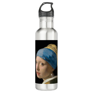 Johannes Vermeer - Mädchen mit Perlenohrring Edelstahlflasche