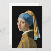 Johannes Vermeer - Mädchen mit Perlenohrring Einladung (Vorne/Hinten)