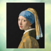 Johannes Vermeer - Mädchen mit Perlenohrring Fensteraufkleber (Blatt 3)