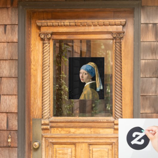 Johannes Vermeer - Mädchen mit Perlenohrring Fensteraufkleber (Haustür)