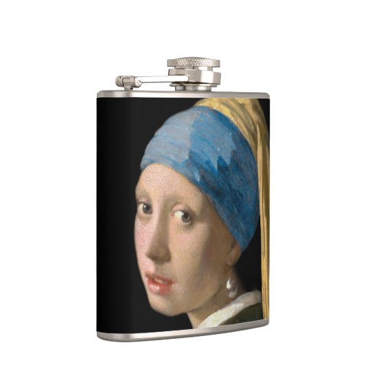 Johannes Vermeer - Mädchen mit Perlenohrring Flachmann (Rechts)
