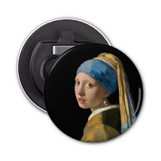 Johannes Vermeer - Mädchen mit Perlenohrring Flaschenöffner (Vorderseite)