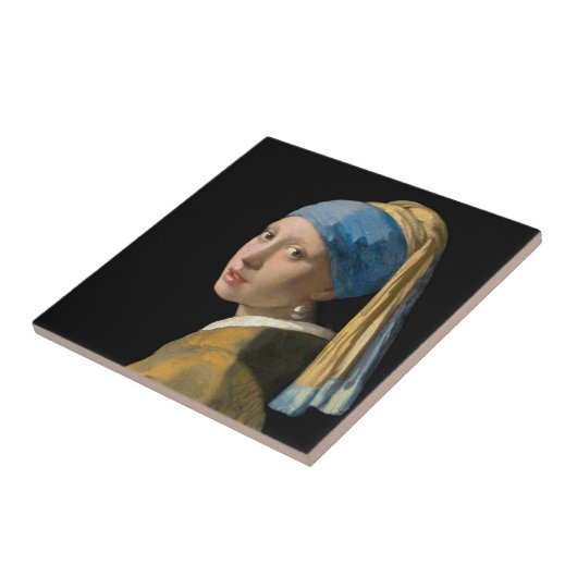 Johannes Vermeer - Mädchen mit Perlenohrring Fliese (Seite)