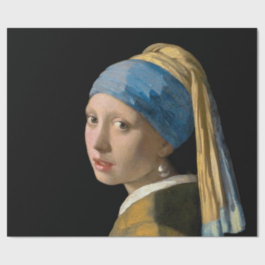 Johannes Vermeer - Mädchen mit Perlenohrring Geschenkpapier (Flach)