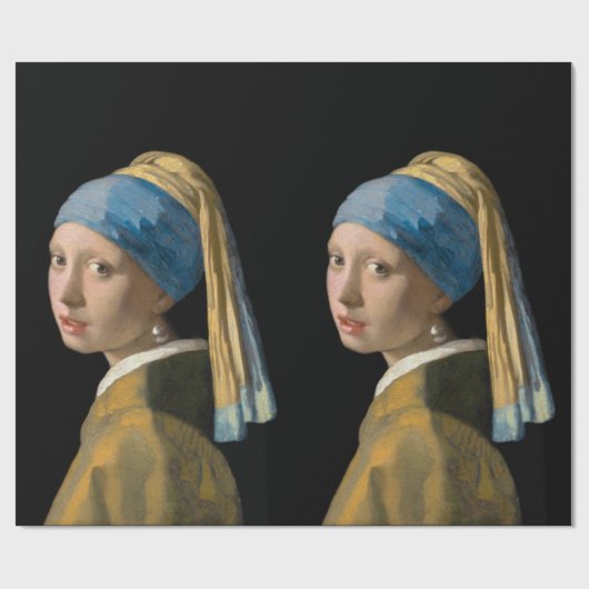 Johannes Vermeer - Mädchen mit Perlenohrring Geschenkpapier (Flach)