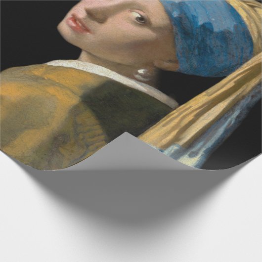 Johannes Vermeer - Mädchen mit Perlenohrring Geschenkpapier (Ecke)