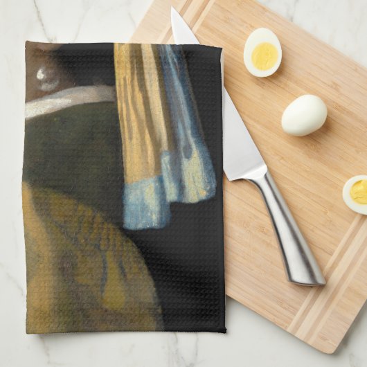 Johannes Vermeer - Mädchen mit Perlenohrring Geschirrtuch (Viertel Falte)