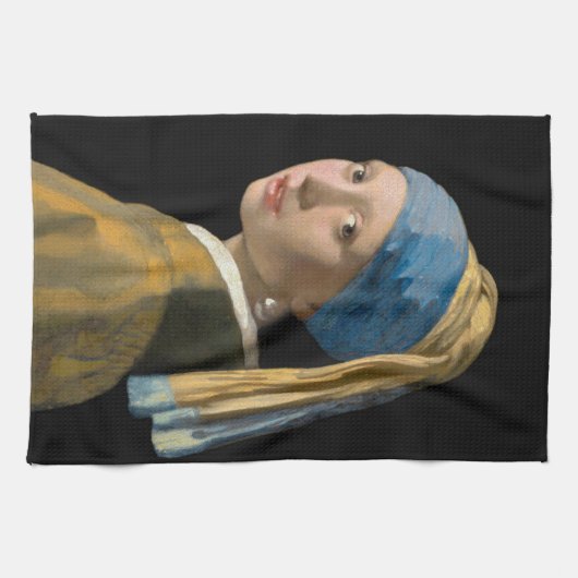 Johannes Vermeer - Mädchen mit Perlenohrring Geschirrtuch (Horizontal)