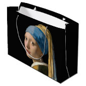 Johannes Vermeer - Mädchen mit Perlenohrring Große Geschenktüte (Rückseite Schrägansicht)