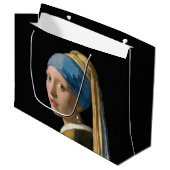 Johannes Vermeer - Mädchen mit Perlenohrring Große Geschenktüte (Vorderseite Schrägansicht)