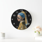 Johannes Vermeer - Mädchen mit Perlenohrring Große Wanduhr (Zuhause)