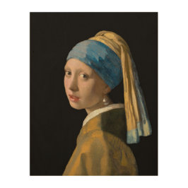 Johannes Vermeer - Mädchen mit Perlenohrring Holzdruck