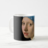 Johannes Vermeer - Mädchen mit Perlenohrring Kaffeetasse (Vorderseite Links)