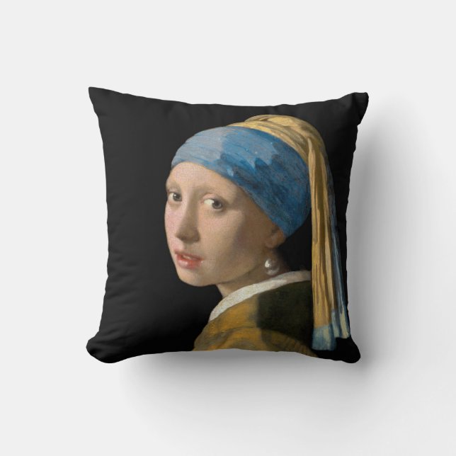 Johannes Vermeer - Mädchen mit Perlenohrring Kissen (Vorderseite)