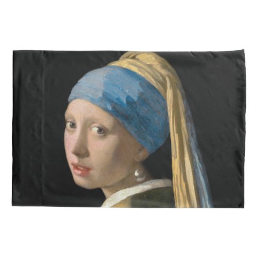 Johannes Vermeer - Mädchen mit Perlenohrring Kissenbezug (Rückseite)