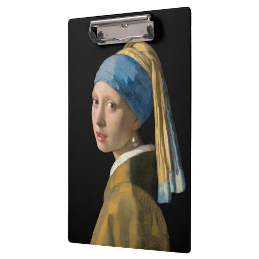 Johannes Vermeer - Mädchen mit Perlenohrring Klemmbrett (Links)