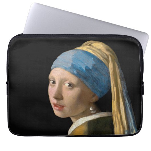 Johannes Vermeer - Mädchen mit Perlenohrring Laptopschutzhülle (Vorderseite)