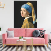 Johannes Vermeer - Mädchen mit Perlenohrring Leinwanddruck (Insitu (Wohnzimmer))