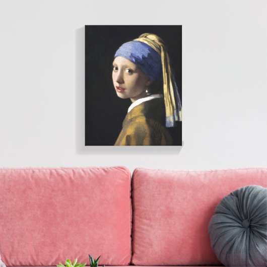 Johannes Vermeer - Mädchen mit Perlenohrring Leinwanddruck (Insitu (Wohnzimmer))