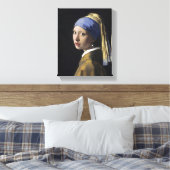 Johannes Vermeer - Mädchen mit Perlenohrring Leinwanddruck (Insitu (Schlafzimmer))