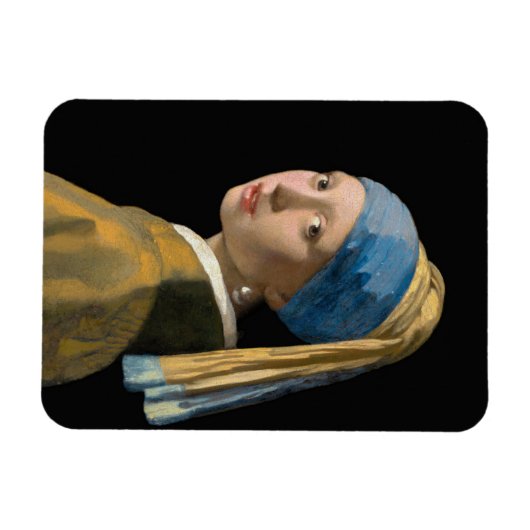 Johannes Vermeer - Mädchen mit Perlenohrring Magnet (Horizontal)
