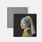 Johannes Vermeer - Mädchen mit Perlenohrring Magnet (Vorderseite/Rückseite)