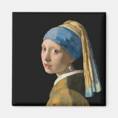 Johannes Vermeer - Mädchen mit Perlenohrring Magnet (Vorne)