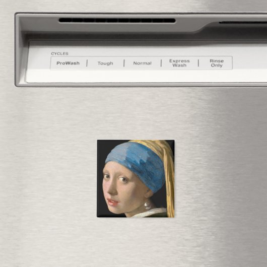 Johannes Vermeer - Mädchen mit Perlenohrring Magnet (In Situ (Geschirrspüler))