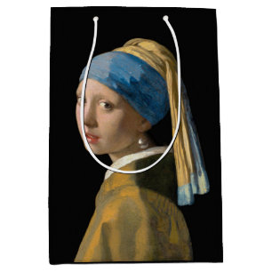 Johannes Vermeer - Mädchen mit Perlenohrring Mittlere Geschenktüte