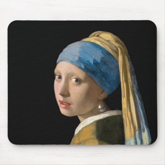 Johannes Vermeer - Mädchen mit Perlenohrring Mousepad (Vorne)