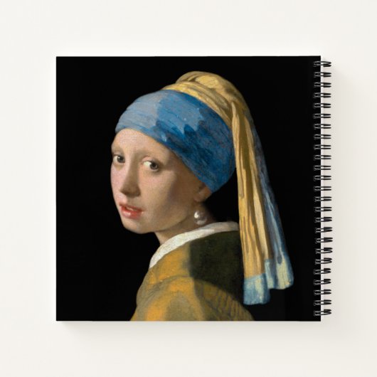 Johannes Vermeer - Mädchen mit Perlenohrring Notizblock (Rückseite)