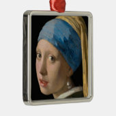Johannes Vermeer - Mädchen mit Perlenohrring Ornament Aus Metall (Rechts)